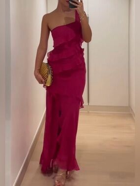 Mango ruffle gown